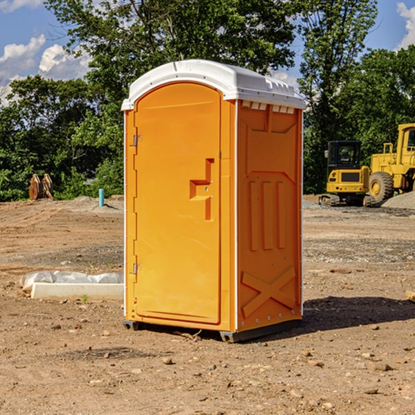 how often are the porta potties cleaned and serviced during a rental period in Lady Lake